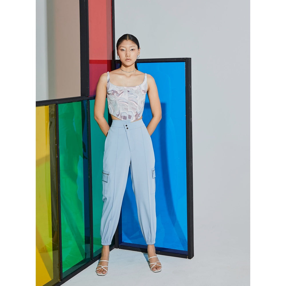 The Dapper Lady Seafoam Corset - Multi-Color
