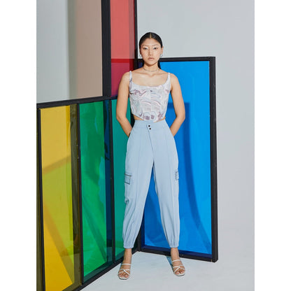 The Dapper Lady Seafoam Corset - Multi-Color