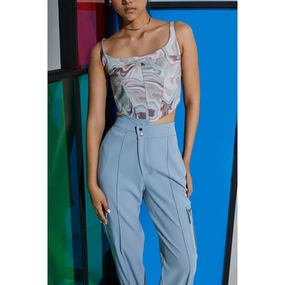 The Dapper Lady Seafoam Corset - Multi-Color