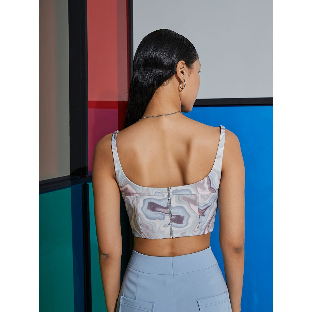 The Dapper Lady Seafoam Corset - Multi-Color