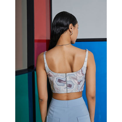 The Dapper Lady Seafoam Corset - Multi-Color