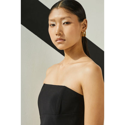 The Dapper Lady Astral Off shoulder Bustier - Black