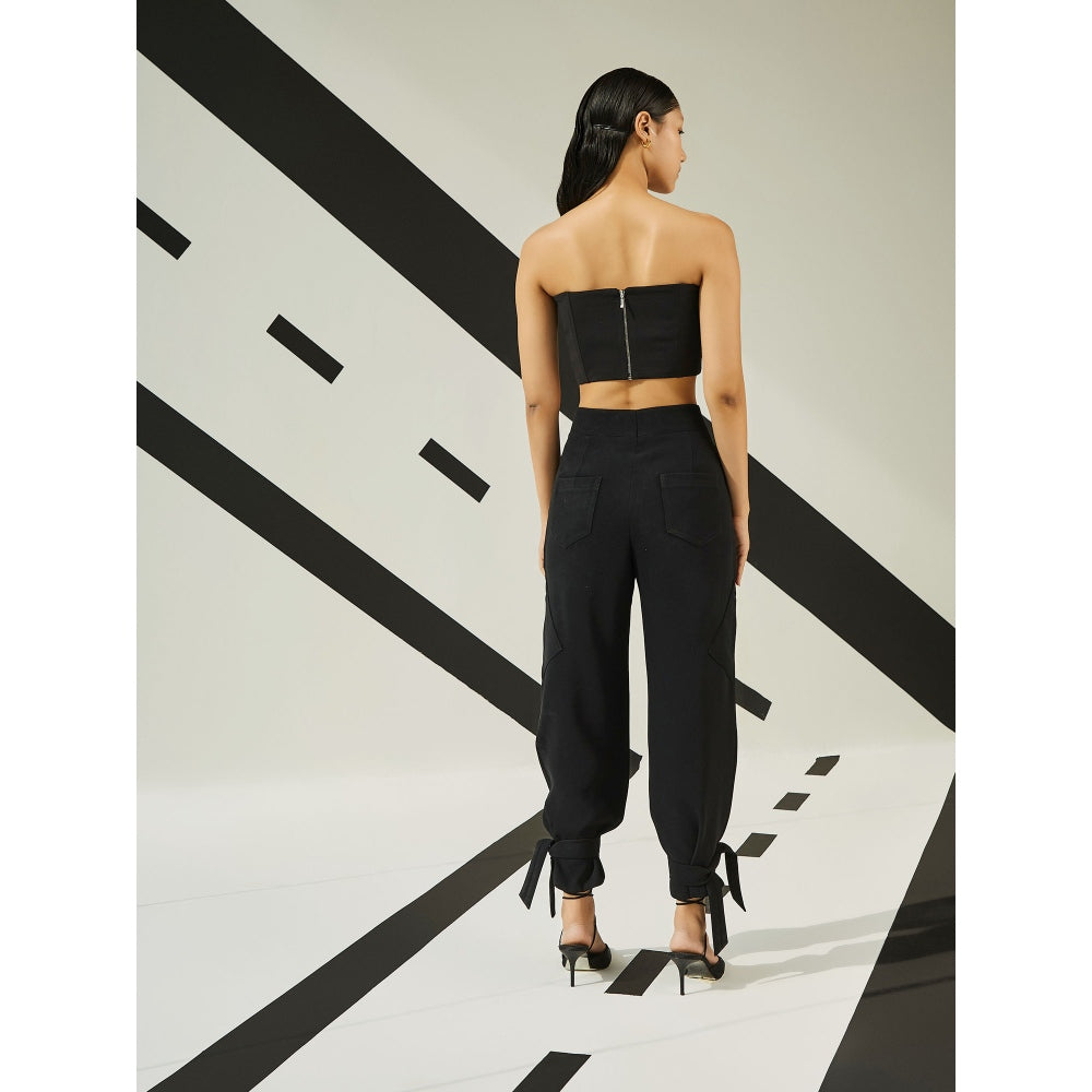 The Dapper Lady Astral Off shoulder Bustier - Black