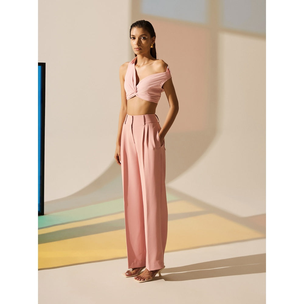 The Dapper Lady Rosewater Pleated Pants - Pink
