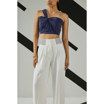The Dapper Lady Moonlight Detail Pants - White