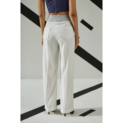 The Dapper Lady Moonlight Detail Pants - White