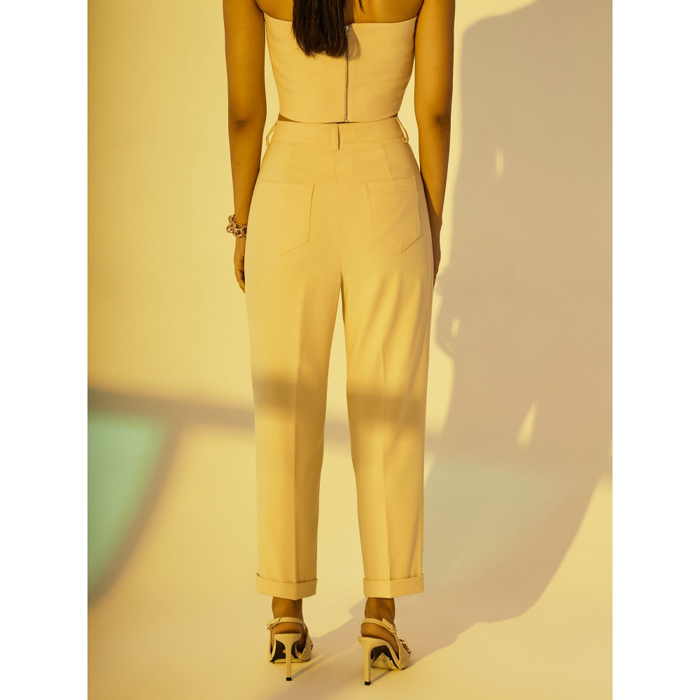 The Dapper Lady Sundown Pleated Pants - Yellow