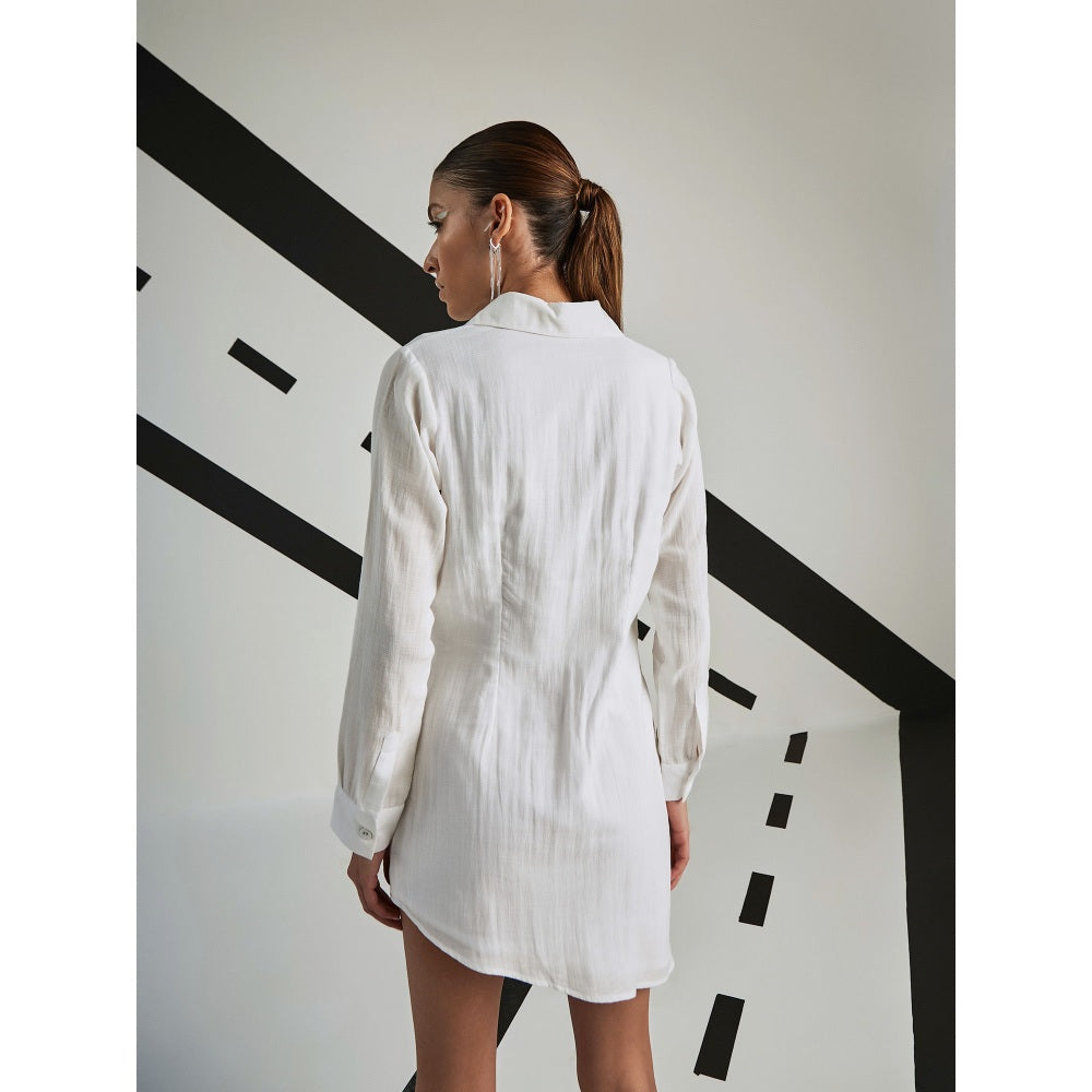 The Dapper Lady Moonlight Linen Dress - White