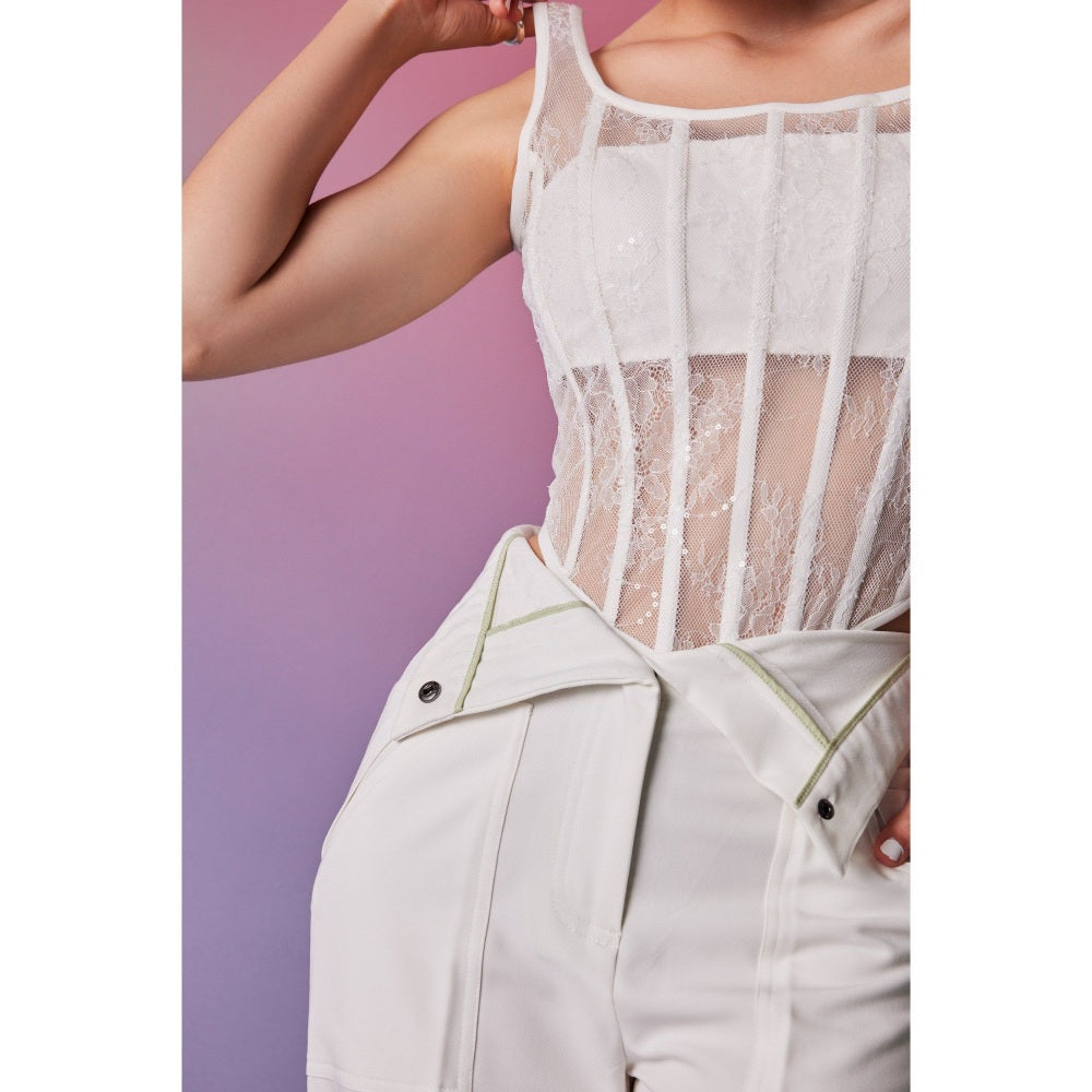 The Dapper Lady Mykonos White Embroidered Top