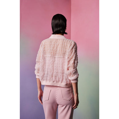 The Dapper Lady Oslo Pink Checks Crop Jacket