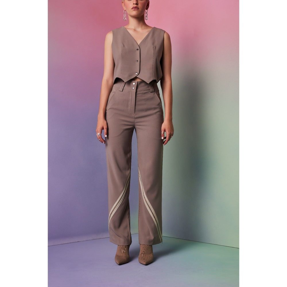 The Dapper Lady Jordan Brown Stripes Pant