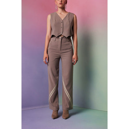 The Dapper Lady Jordan Brown Stripes Pant