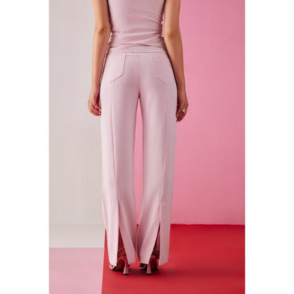 The Dapper Lady Oslo Pink Solid Pant