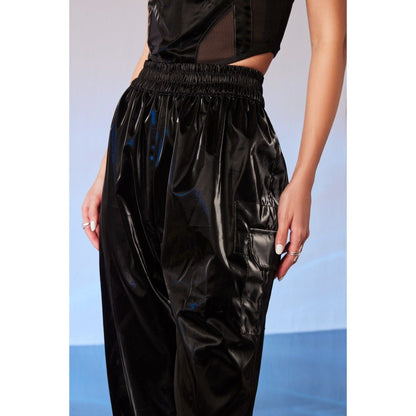 The Dapper Lady Tokyo Black Solid Joggers