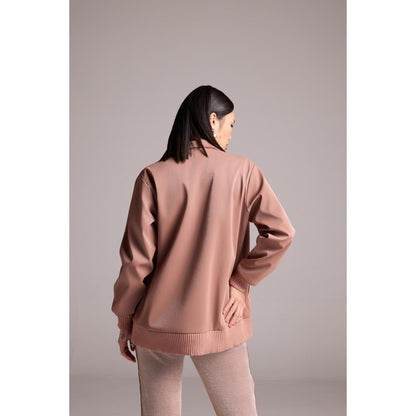 The Dapper Lady Pink Rosa Leather Jacket