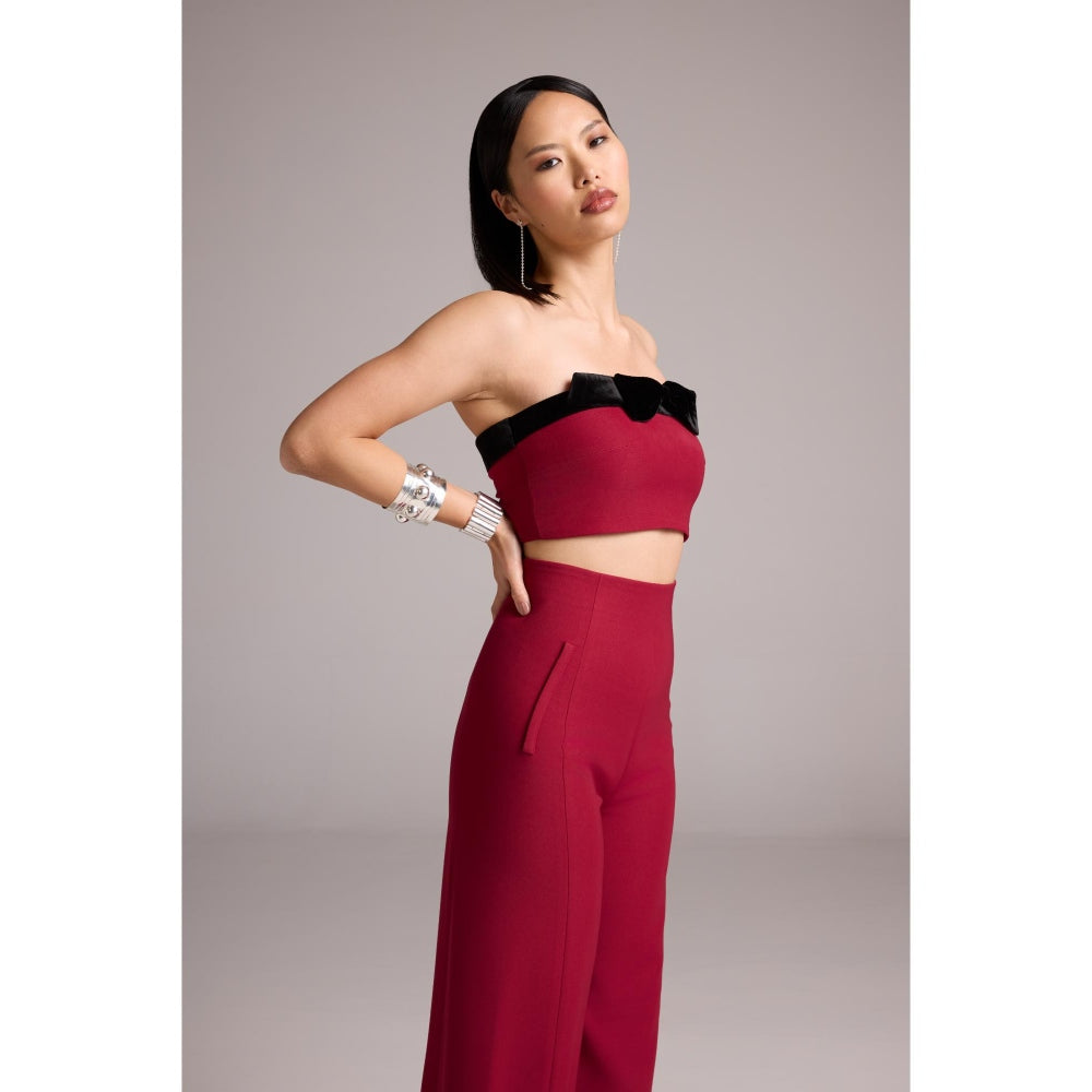 The Dapper Lady Red Cherry Bow Bustier