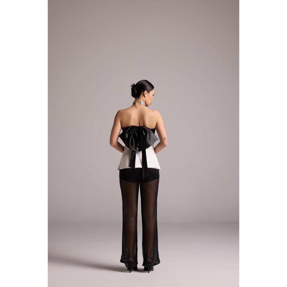 The Dapper Lady Black Vera Sheer Pant