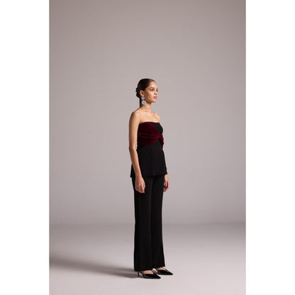 The Dapper Lady Black Sienna Flared Pant