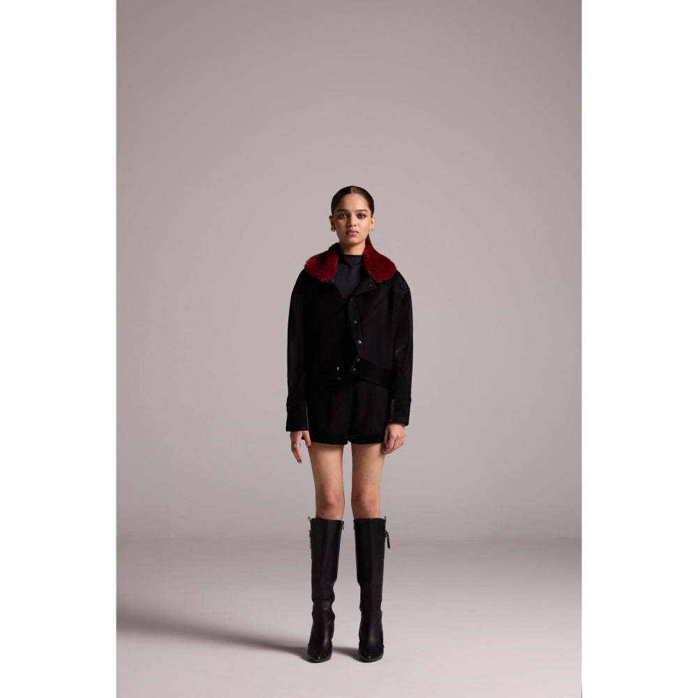 The Dapper Lady Black Sienna Shorts