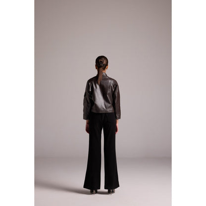 The Dapper Lady Brown Chocolate Asymmetric Jacket