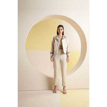 The Dapper Lady Ivory Tapered Pants