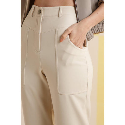The Dapper Lady Ivory Tapered Pants