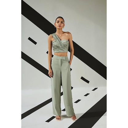 The Dapper Lady Jade Flared Pants