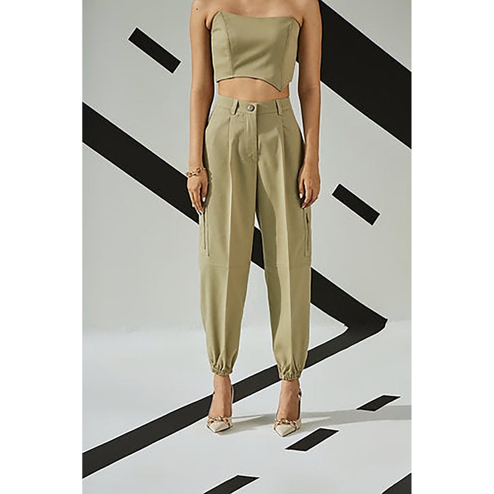 The Dapper Lady Jade Pleated Joggers