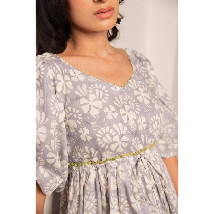 The Yellow Bow Phulwari Tier Dress - Lilac