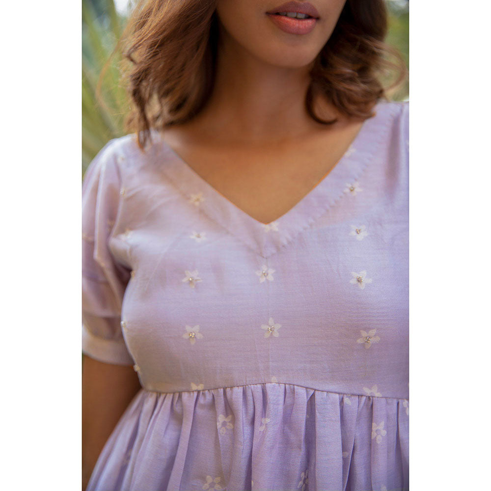 The Yellow Bow Lilac Mogra Dress (Set of 2)