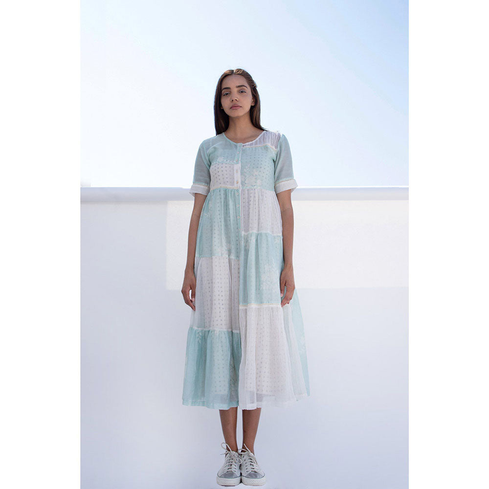 The Yellow Bow Aqua Sky Tiered Dress (Set of 2)