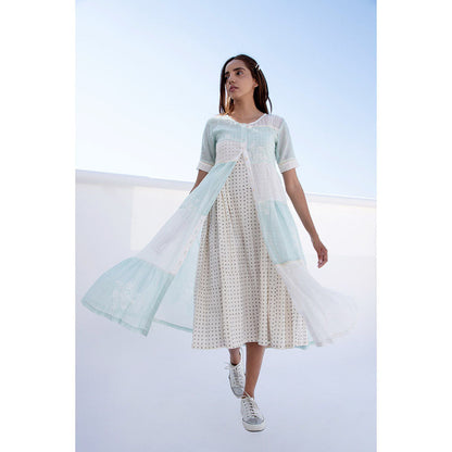The Yellow Bow Aqua Sky Tiered Dress (Set of 2)