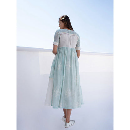 The Yellow Bow Aqua Sky Tiered Dress (Set of 2)