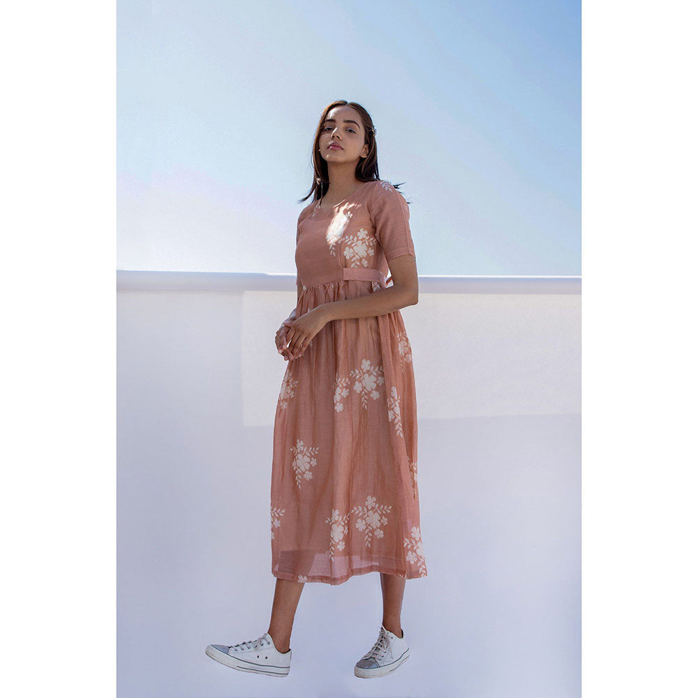 The Yellow Bow Rose Gold Flower Dress (Set of 2)