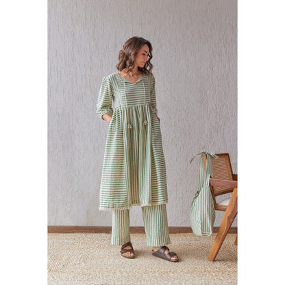 The Yellow Bow Moss Green Co-Ord (Set of 2)