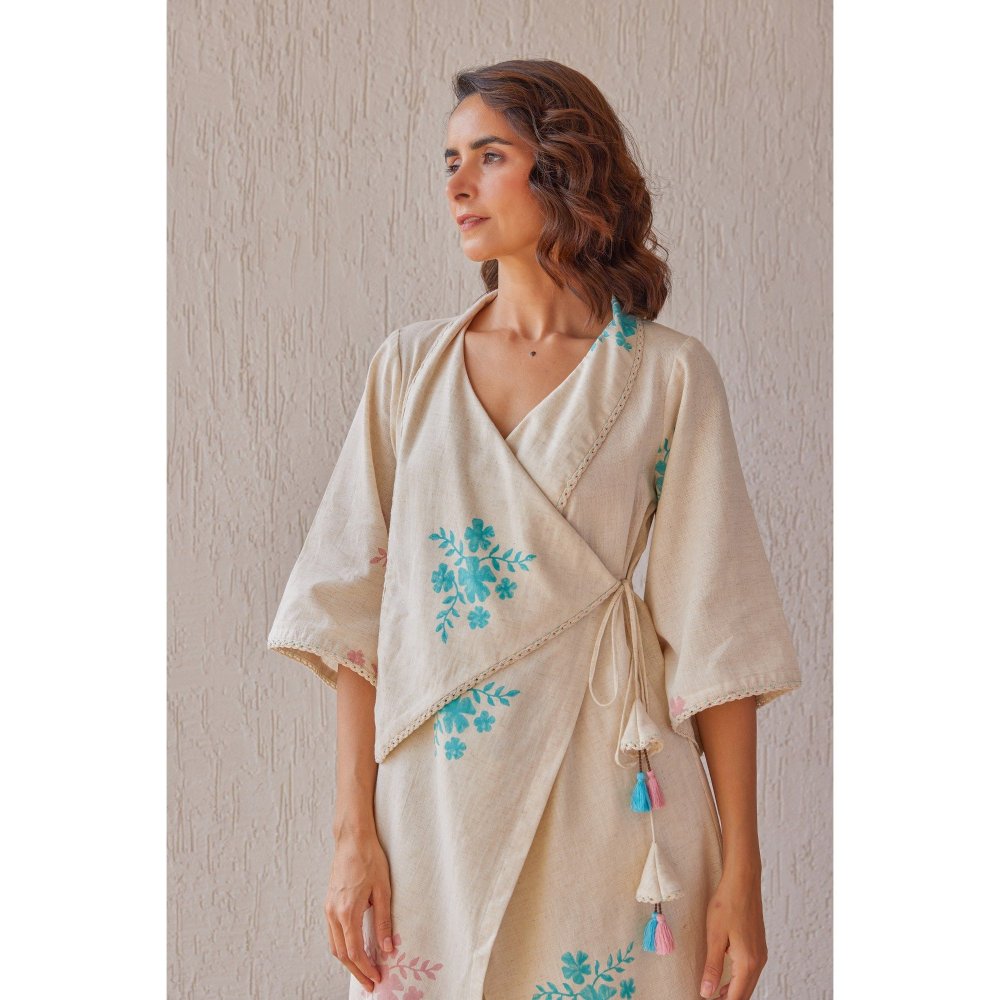 The Yellow Bow Rosette Beige Co-Ord (Set of 2)