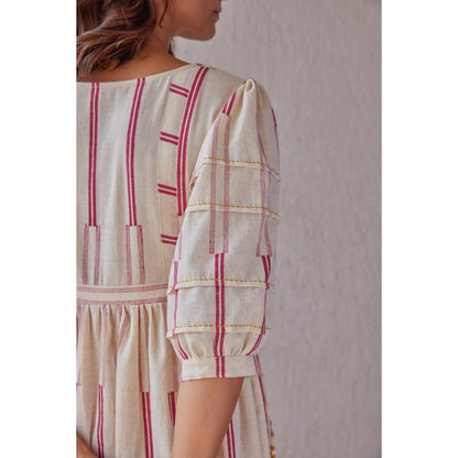 The Yellow Bow Obi Beige Co-Ord (Set of 2)