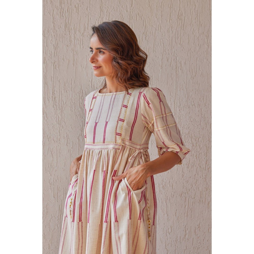 The Yellow Bow Obi Beige Co-Ord (Set of 2)