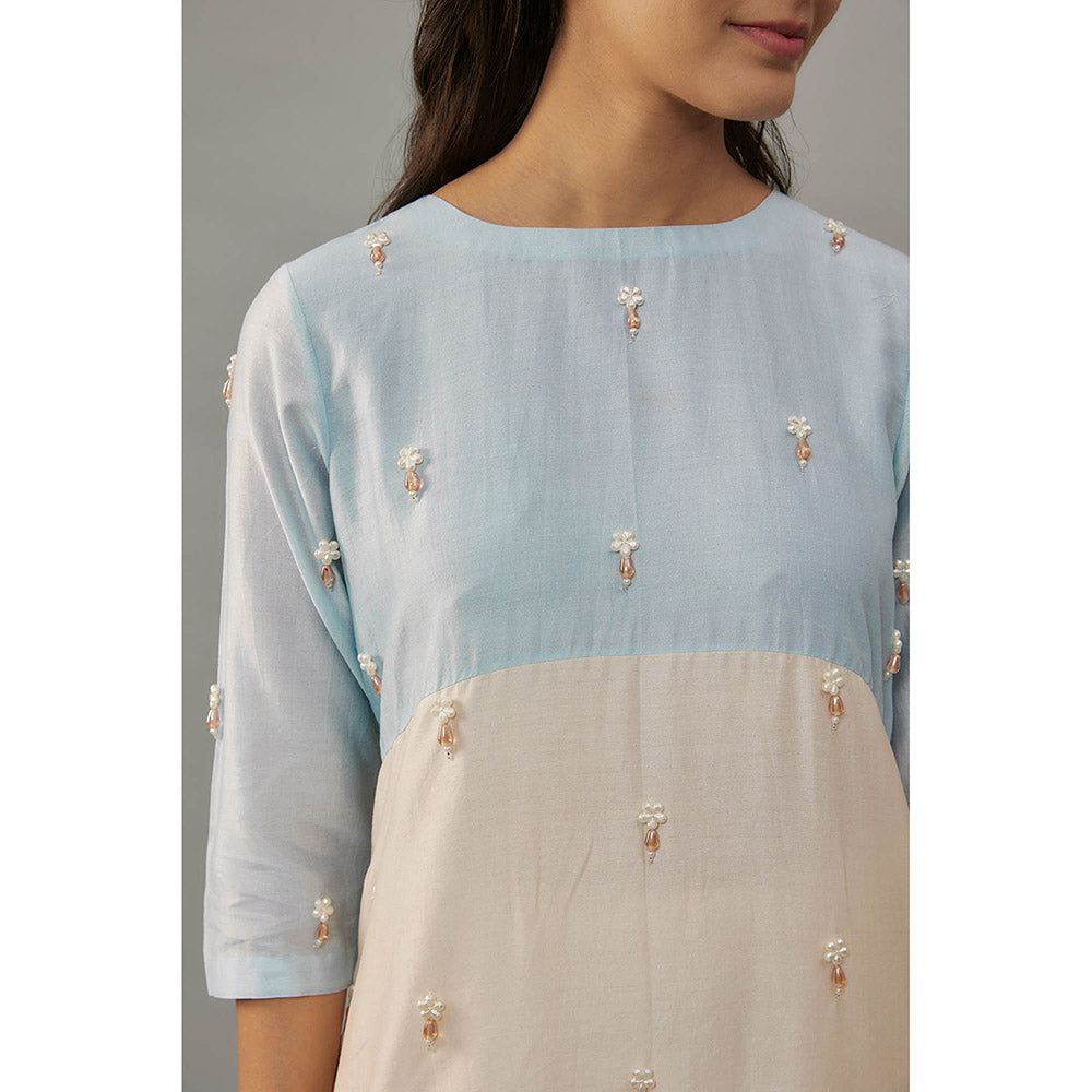 THE AARYA Maeve Beige Kurta with Pant (Set of 2)