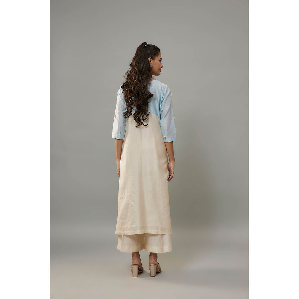 THE AARYA Maeve Beige Kurta with Pant (Set of 2)