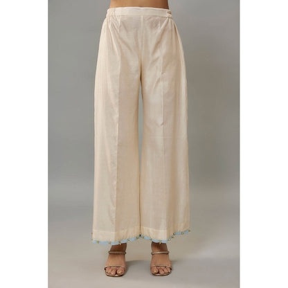 THE AARYA Sora Pink Kurta with Palazzo (Set of 2)