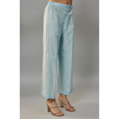 THE AARYA Nishi Blue Kurta with Palazzo (Set of 2)