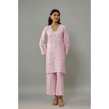 THE AARYA Aylin Pink Kurta with Palazzo (Set of 2)