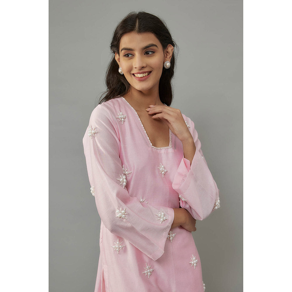 THE AARYA Aylin Pink Kurta with Palazzo (Set of 2)