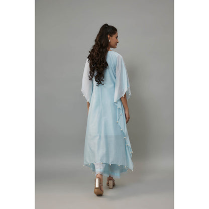 THE AARYA Yeva Blue Kaftan with Palazzo (Set of 2)