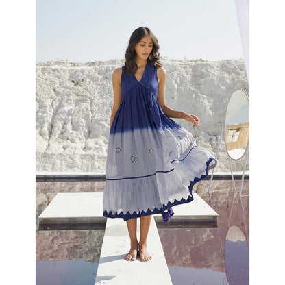 The Loom Art Space Slate Blue Dress with Slip (Set of 2)