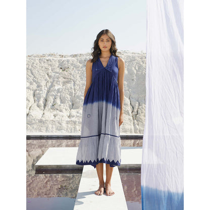 The Loom Art Space Slate Blue Dress with Slip (Set of 2)