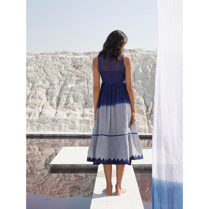 The Loom Art Space Slate Blue Dress with Slip (Set of 2)