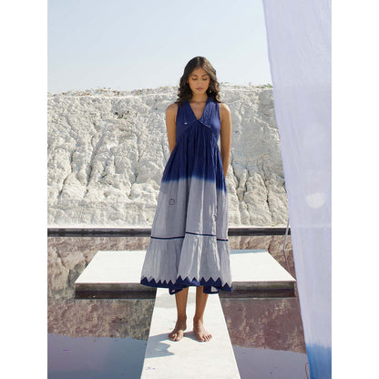 The Loom Art Space Slate Blue Dress with Slip (Set of 2)