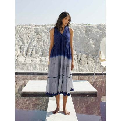The Loom Art Space Slate Blue Dress with Slip (Set of 2)